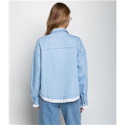 Джинсовая рубашка #КТ370, голубой