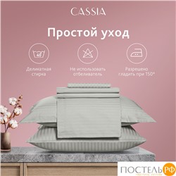 CASSIA ЛЮКС Страйп Сатин сер К-т Наволочек 50x70-2, 2 пр., хл/сатин