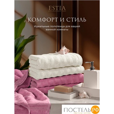 ESTIA ТОРЛЕЙ экрю/роз К-т полотенец 50х80-2/50х80-2, 100% хлопок, 500 г/м2