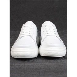 05-PDE35-1 WHITE Кроссовки женские (натуральная кожа)