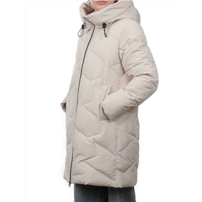 760 LT. BEIGE Пальто зимнее женское (170 гр. холлофайбер)