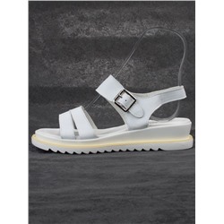 08-PEXL76-1 WHITE Босоножки женские (натуральная кожа)