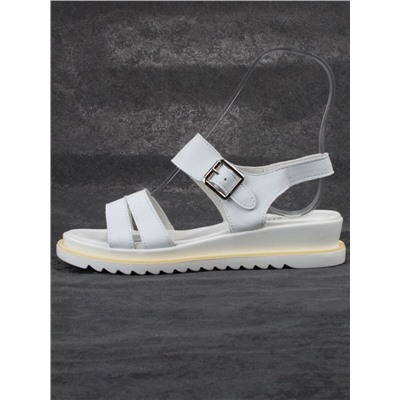 08-PEXL76-1 WHITE Босоножки женские (натуральная кожа)