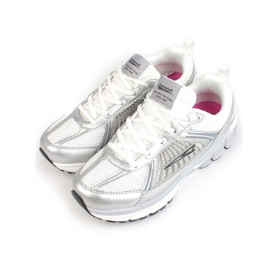 05-P234-5 SILVER/GRAY Кроссовки женские (искусственные материалы, сетка)