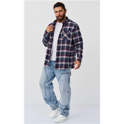 Рубашка F521-0460 blue-red