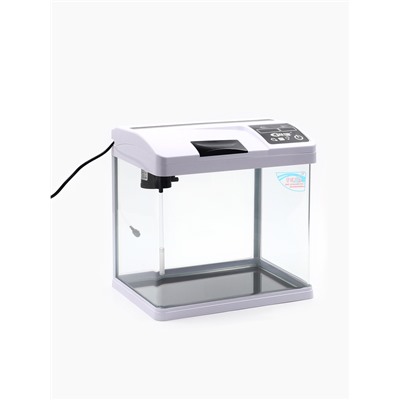 Аквариум SeaStar HX-319F в комплекте: LED-лампа, фильтр, 18 л, белый