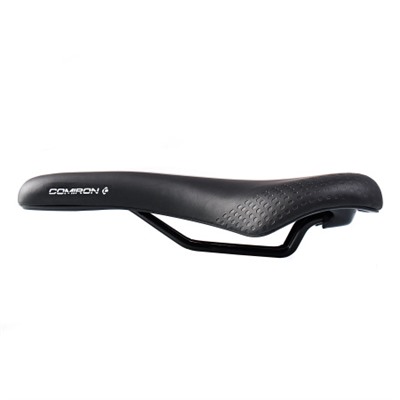 Седло велосипедное MTB COMIRON DART M001 270X195, Технологии: DW, ED. Верх: PU с прессованым принтом/Цвет: Чёрный /уп 30/