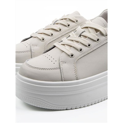 03-YH326-2 LT. BEIGE Полуботинки спортивные женские (натуральная кожа)