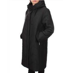1135 BLACK Пальто зимнее облегченное женское (холлофайбер 150 гр.)