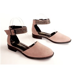 Santarose D602-16 Туфли женские пудра иск велюр