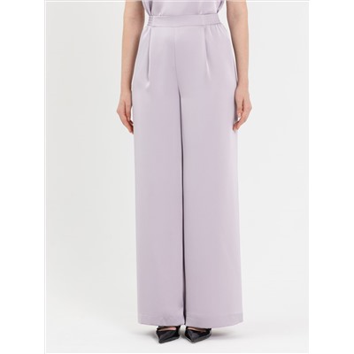 Брюки атласные фиолетово-серого цвета