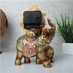 Часы статуэтка Слоны 12х6,5х18 см / 7130K-B /уп 24/