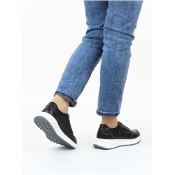 03-A9043-1 BLACK Кроссовки женские (натуральная кожа)