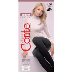 CONTE COTTON 450 Теплые Колготки женские из хлопка