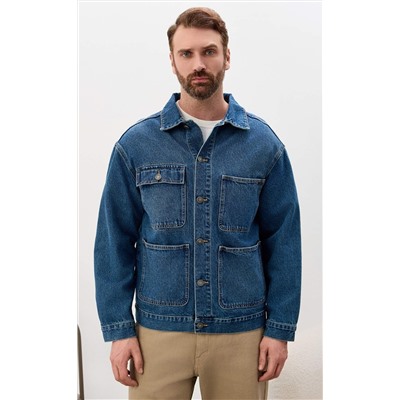 Куртка джинс F611-1243 middle blue