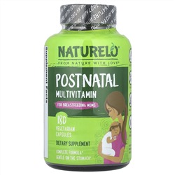 NATURELO, мультивитамины для послеродового периода для кормящих мам, 180 вегетарианских капсул