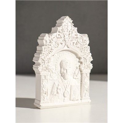 Икона «Николай Чудотворец», с подвесом, 12×8×2 см, гипс