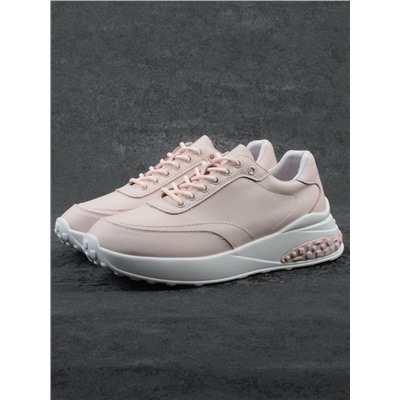 03-YH262-2 PINK Кроссовки женские (натуральная кожа)