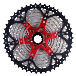 Кассета SUNSHINE MTB. 11 скоростей. 11-46T. HR11-46. никелиров. ALU паук. 560 г /уп 20/