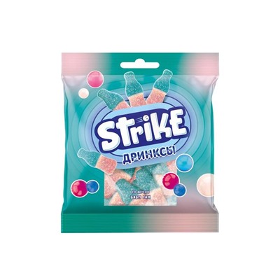 «Strike», мармелад жевательный «Дринксы» со вкусом бабл-гам, 70 г
