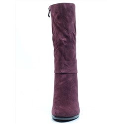 02-YF189-203M PURPLE Полусапоги зимние женские (натуральная замша, натуральный мех (еврозима))