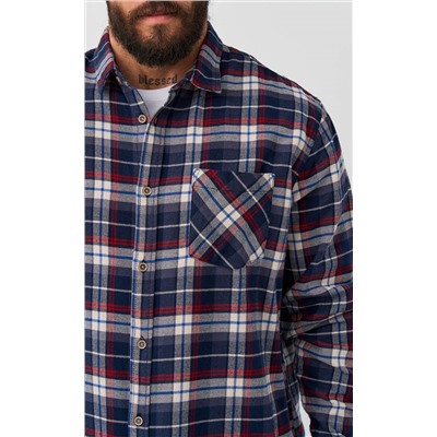 Рубашка F521-0460 blue-red