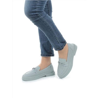 03-HY16-2D LT. BLUE Лоферы женские (натуральная кожа)