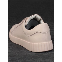 05-PDA175-3 BEIGE/PINK Кроссовки женские (натуральная кожа)