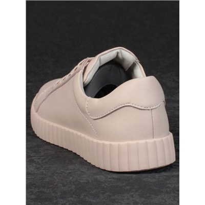 05-PDA175-3 BEIGE/PINK Кроссовки женские (натуральная кожа)
