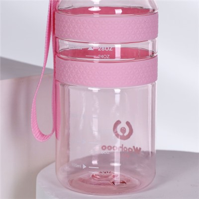 Бутылка для воды спортивная Woohooo H2O цвет Pink 850 ml/ уп60