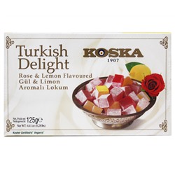 Рахат-лукум со вкусом розы и лимона, Koska, 125 г