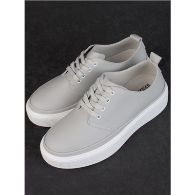 05-PDF88-2 GRAY Кроссовки женские (натуральная кожа)