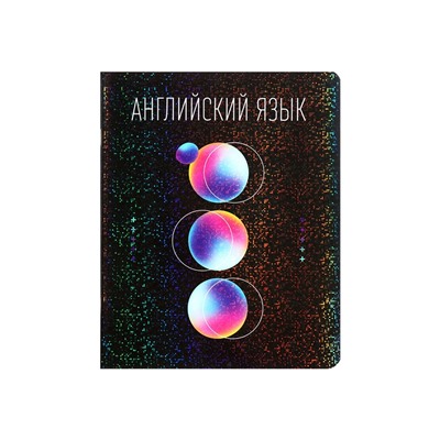 Предметная тетрадь по английскому языку Calligrata TOP «Абстракция», 48 листов, в клетку, со справочным материалом, обложка из мелованного картона