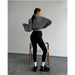 Лосины в рубчик теплые