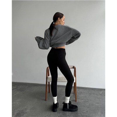 Лосины в рубчик теплые