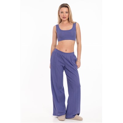 Брюки свободные из рибаны М325432с