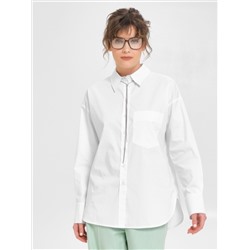 Блузка белая прямая