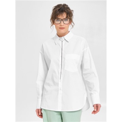 Блузка белая прямая