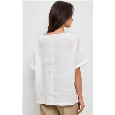 Блузка лен F112-1108 white