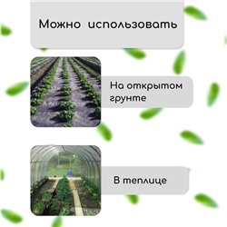 Полоса защитная для междурядий, 20×0.3 м, плотность 80 г/м², спанбонд с УФ-стабилизатором, чёрная, Greengo, Эконом 30%