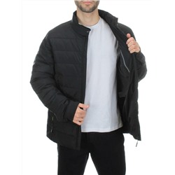 8747 BLACK Куртка мужская зимняя облегченная (150 гр. холлофайбер)