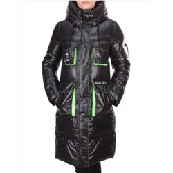 2187 BLACK Куртка зимняя женская AIKESDFRS (200 гр. холлофайбера)