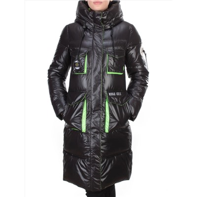 2187 BLACK Куртка зимняя женская AIKESDFRS (200 гр. холлофайбера)