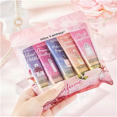 Набор парфюмированных кремов для рук  Miss Vanessa Perfume hand cream, 5 шт. * 30 гр.
