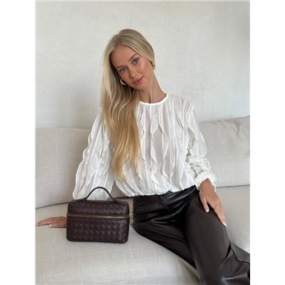 Лонгслив с рюшами