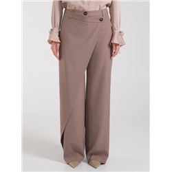 Брюки серо-коричневые с запахом