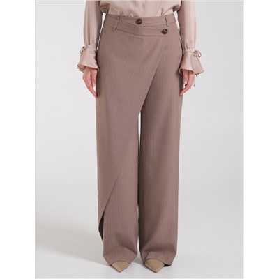 Брюки серо-коричневые с запахом