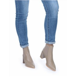 01-PCT169-3 DK. BEIGE Ботинки Челси демисезонные женские (натуральная кожа, байка)