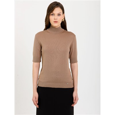 Водолазка вязаная с коротким рукавом