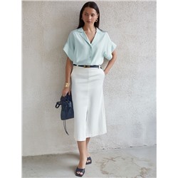 Блузка с коротким рукавом из вискозы с лиоцеллом